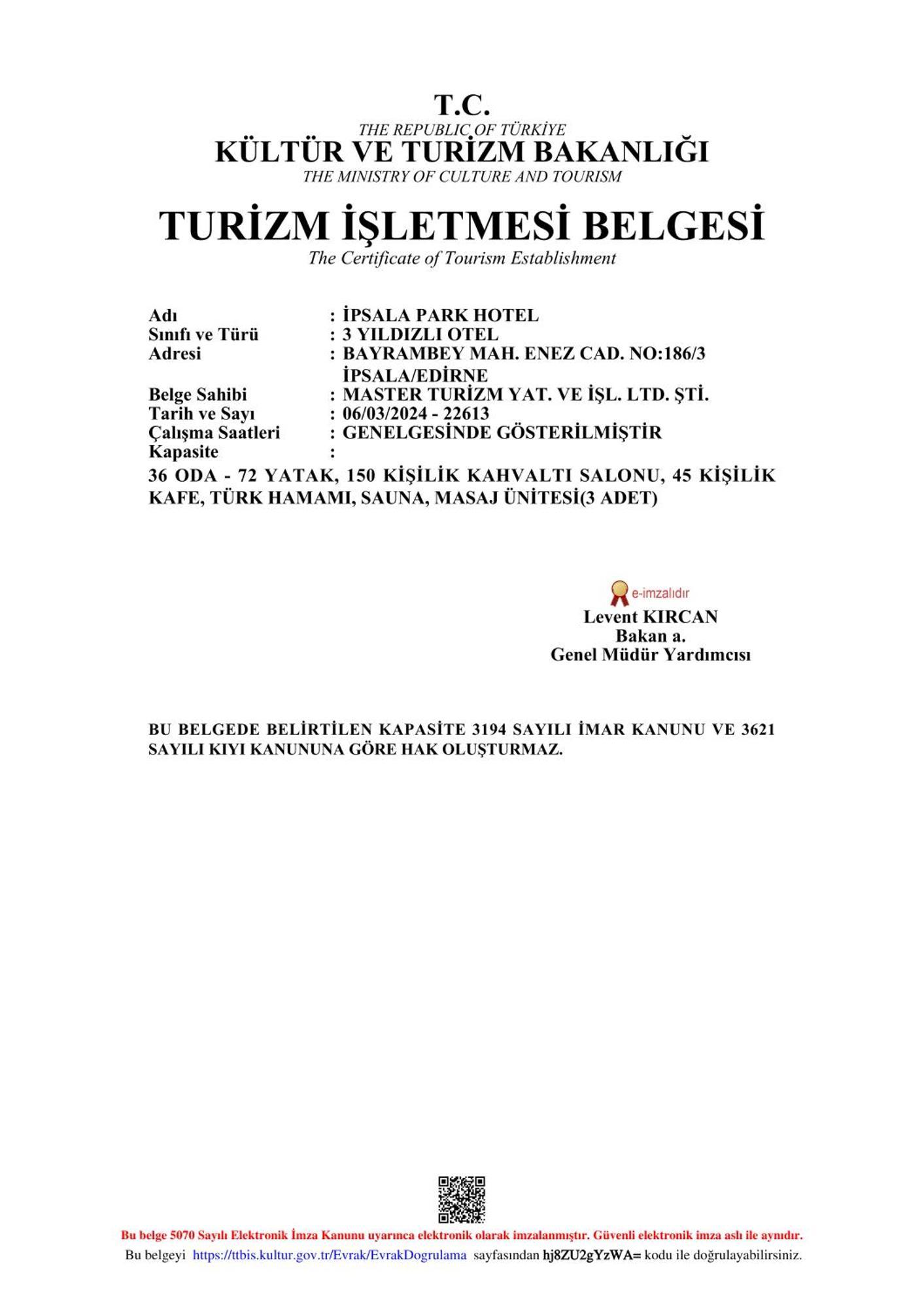 İpsala Park Hotel Bagian luar foto